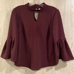 NY&Co 3/4 Sleeve Mock Turtleneck Blouse